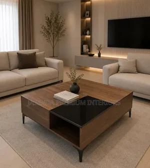 Center Table With Glass Section and Storage - Pay on Delivery