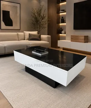 Modern White Coffee Table Center Table - 100x55cm - Brand New