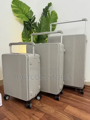 Premium Quality Bubule 3set Beige Front Back Suitcase