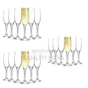 6 Pieces of Wine/Champaign Glasses - Clear