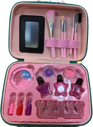 Stitch Angel Makeup Kit Suitcase for Girls, Toy Nail Polish