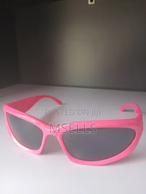 Pink Wrap-Around Sunglasses