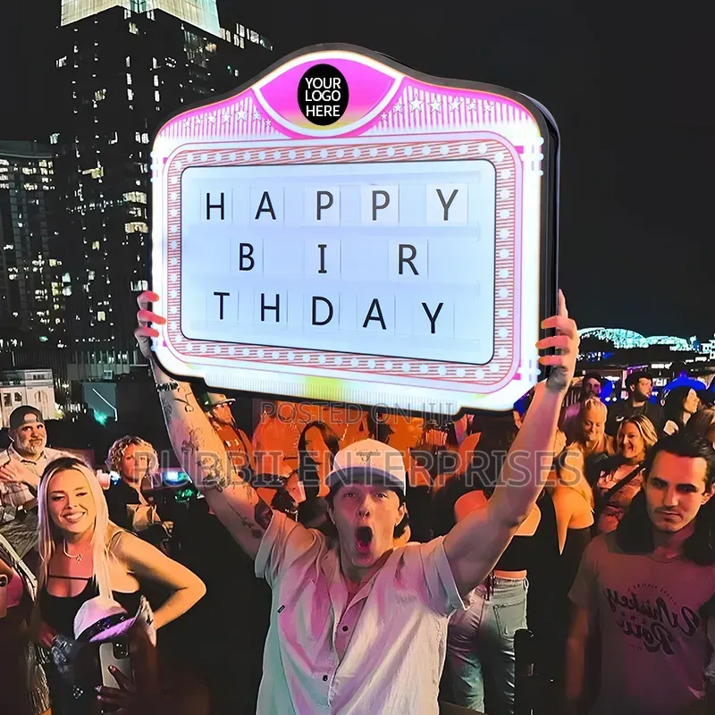 HAPPY BIRTHDAY" Neon Billboard Is a Customizable LED Light