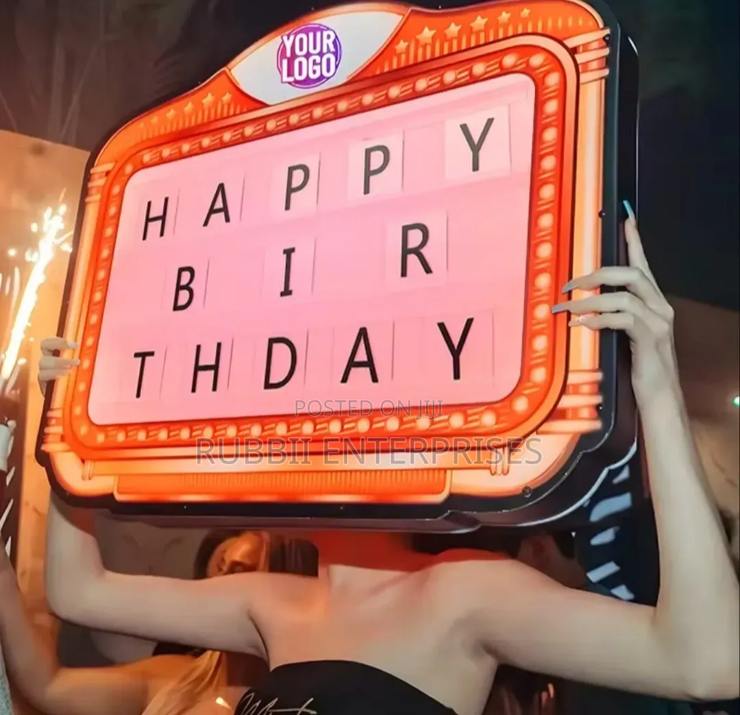 HAPPY BIRTHDAY" Neon Billboard Is a Customizable LED Light