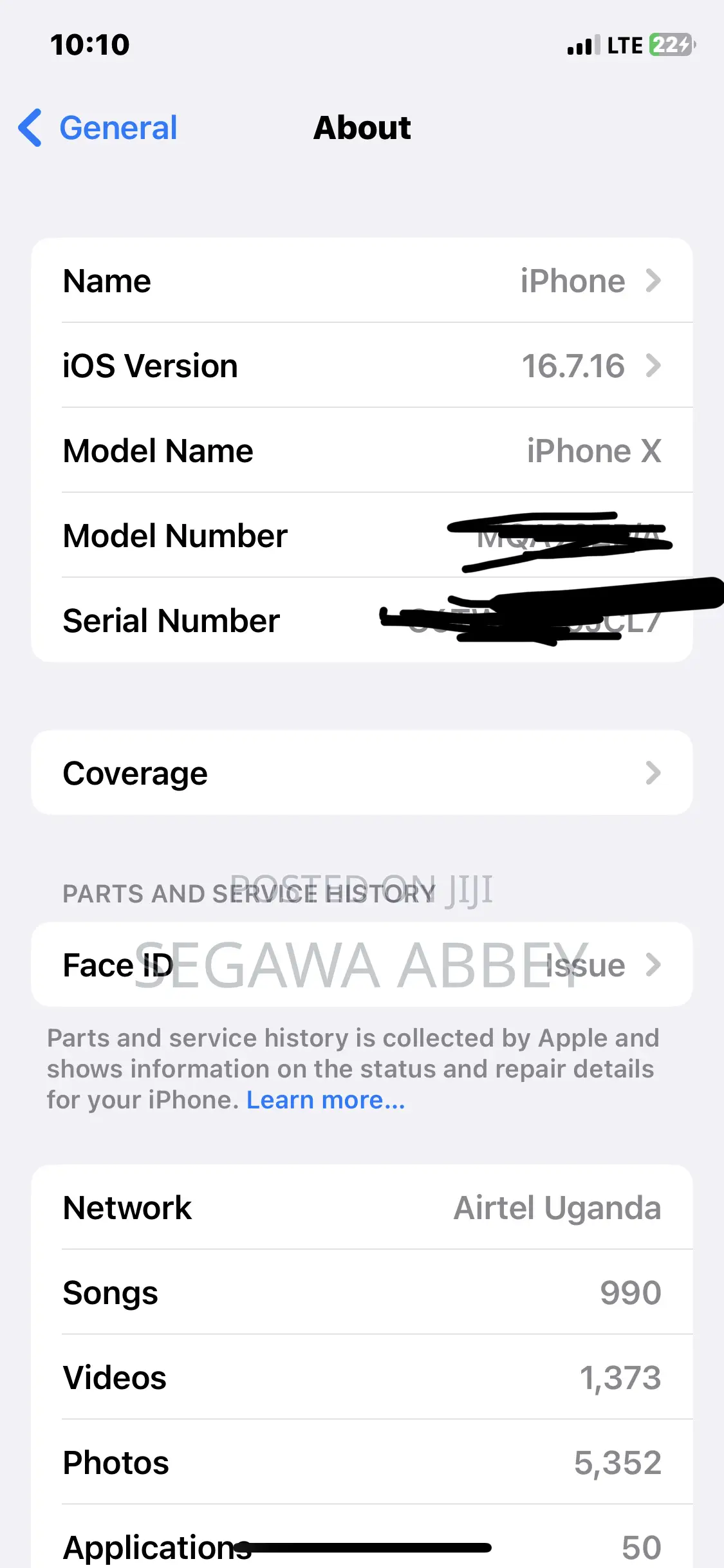Apple iPhone X 256 GB White