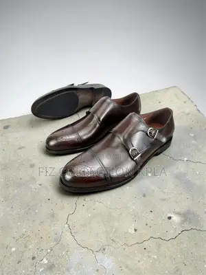 Franco Banetti Leather Double Monk Strap Dress Shoes