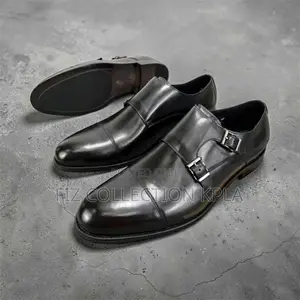 Franco Banetti Double Buckle Leather Oxford Shoes