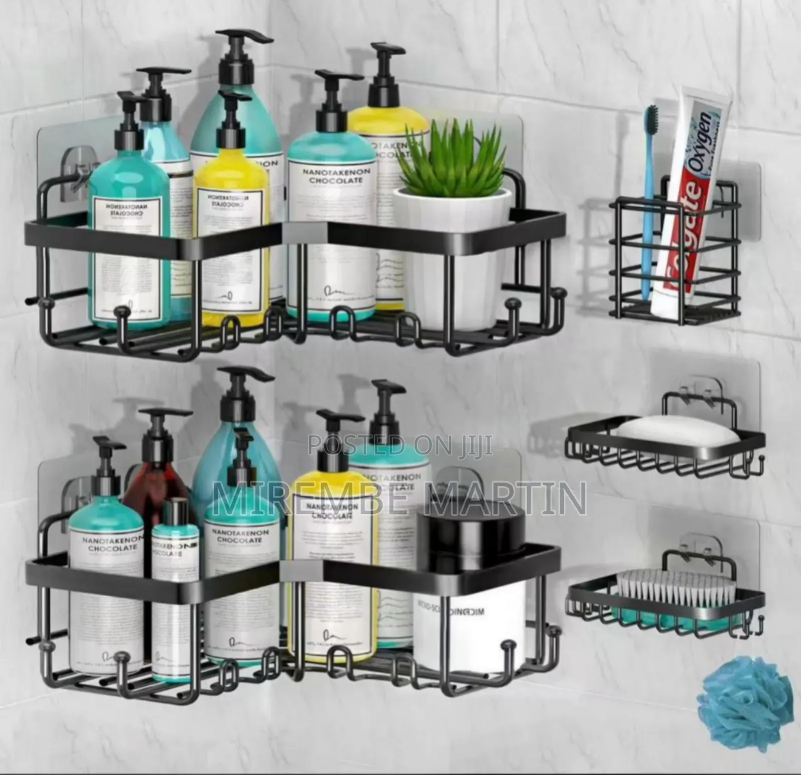 5pc Blue Box Corner Shower Caddy