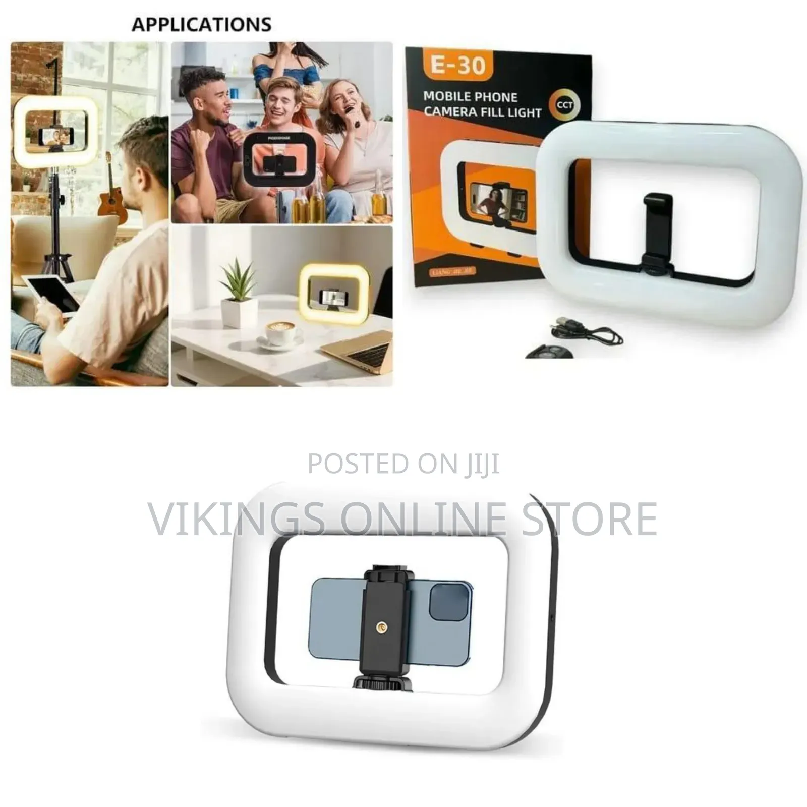 Gadgets Way E30 Square Selfie Ring Light Cell Phone Holder Landing
