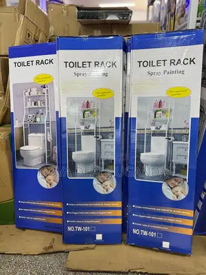 3-Tier Toilet Rack Organizer With Toilet Paper Holder-White