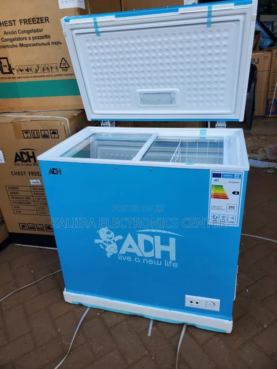 Medium Size Freezer Blue Colour