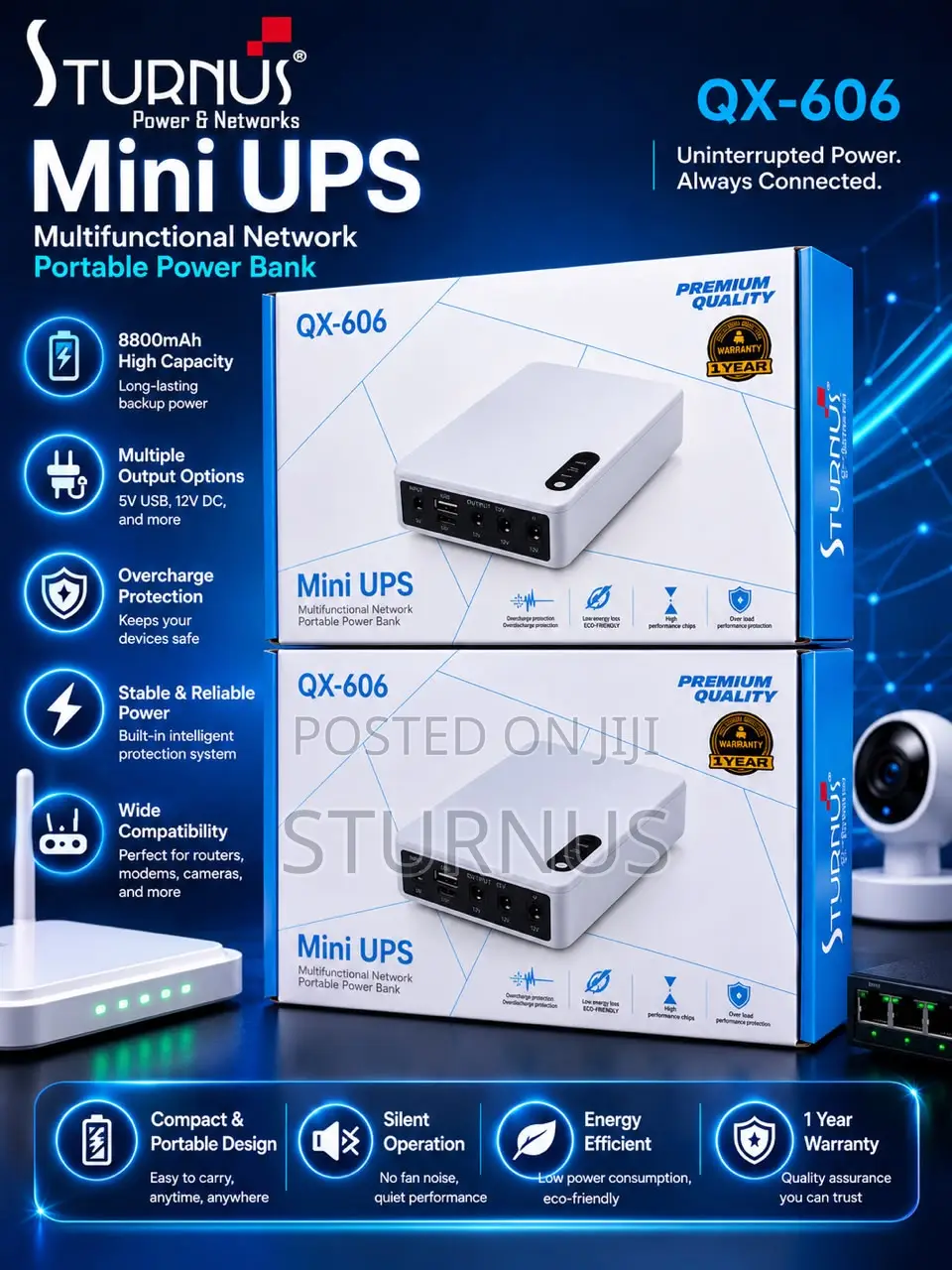 Mini Ups Network Power Bank