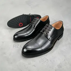 Men’s Premium Black Cap Toe Oxford Dress Shoes