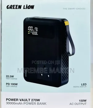 Green Lion Power Vault 270W 30000mAh Power Bank PD100W