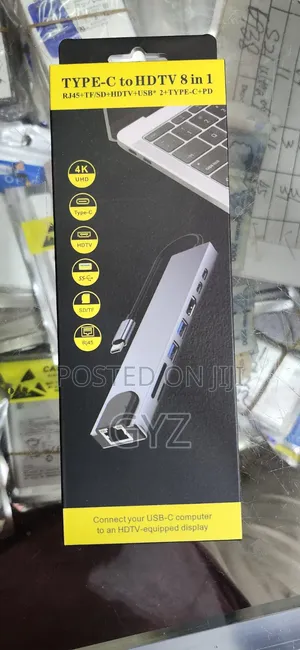 USB Hub Multifunctional Adapter 8 in 1 Type C Connector