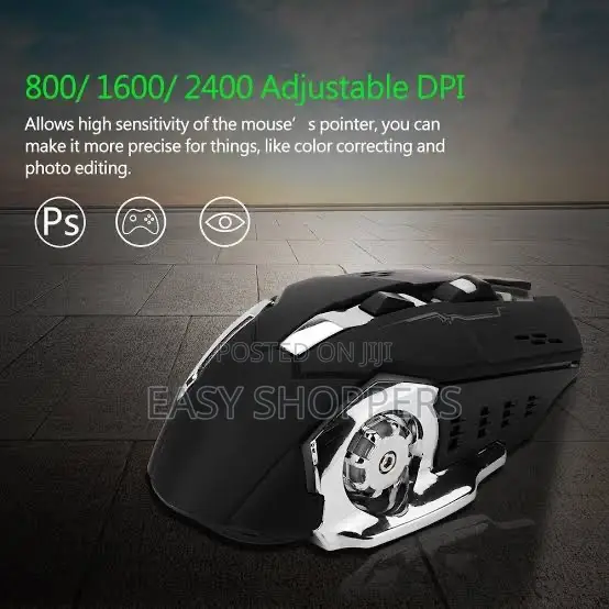 Budget Cool Lighting Effects Gaming Mouse Rechargeable