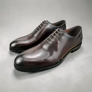 BOSS Men’s Brown Leather Oxford Dress Shoes Italian Style Formal Shoes