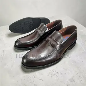 Franco Banetti Dark Brown Penny Loafer Leather Classic Formal Slip-On