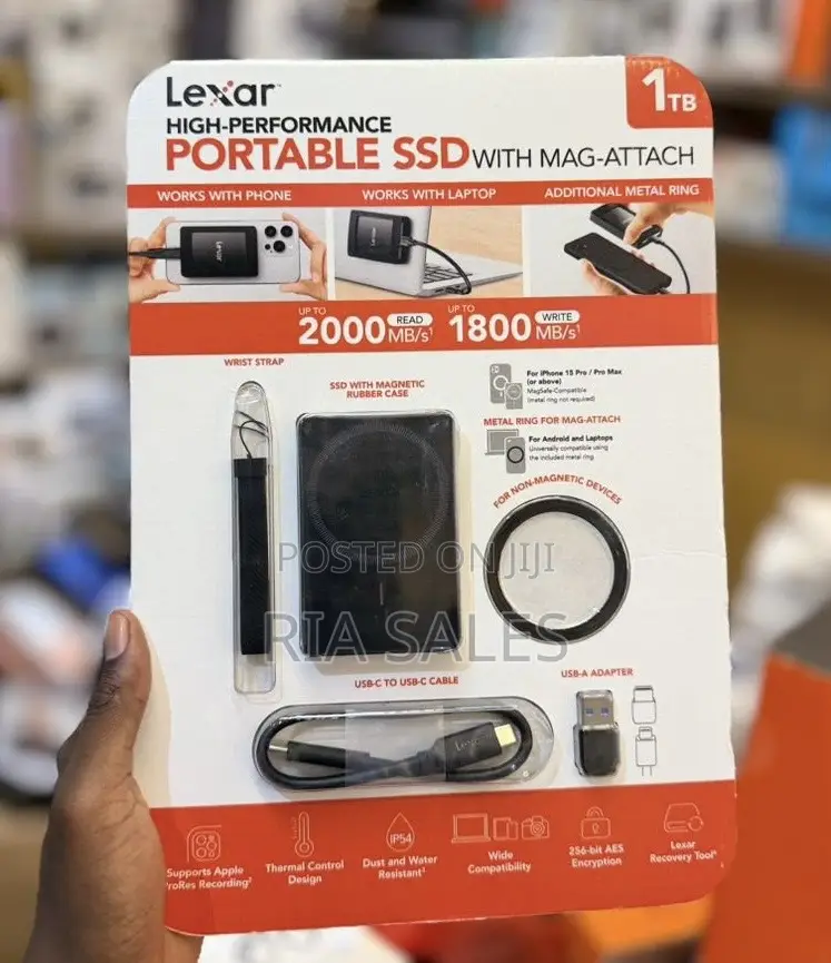 Lexar 1TB SL500 Portable SSD, Magnetic Set