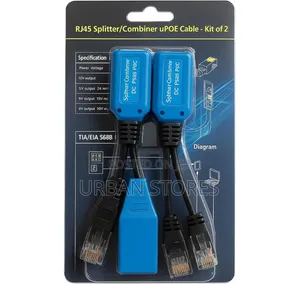 RJ45 Ethernet Splitter Cable Combiner/Splitter Kit