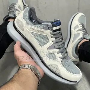 Skechers Quantum Flex Men’s Grey White Running Sneakers