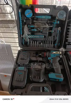 Cordless Power Drill and Household Hand Tool Combo Kit
