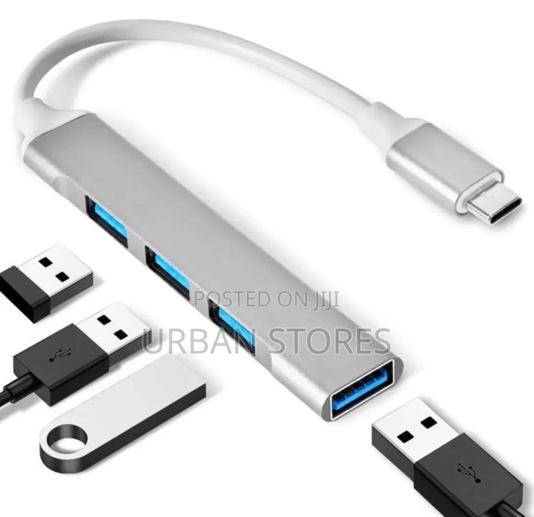 Type-C to USB 3.0 USB HUB Adapter Cable 4 Ports Device