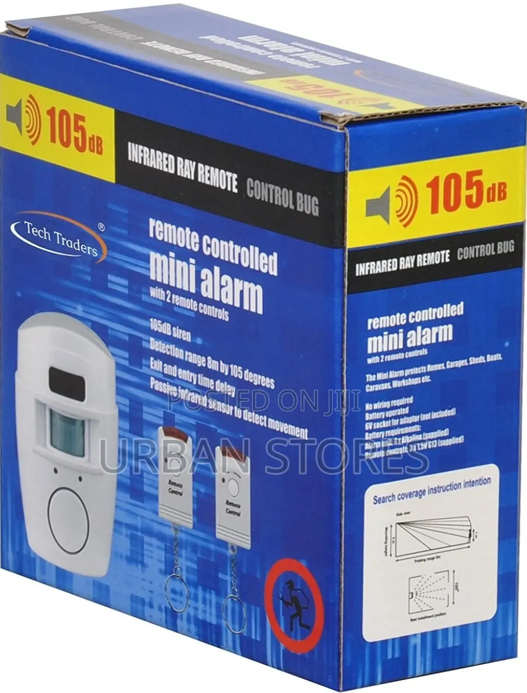 Wireless Pir Motion Sensor Alarm + Remote Controls.