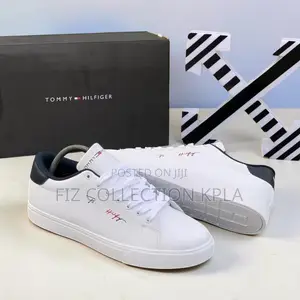 Tommy Hilfiger White Leather Casual Sneakers