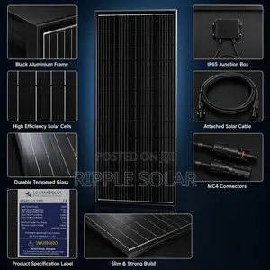 100w Black Solar Panel High Efficiency Pv Module Kampala