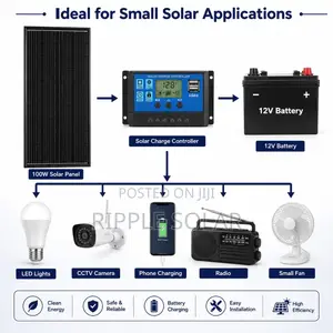 100w Black Solar Panel High Efficiency Pv Module Kampala