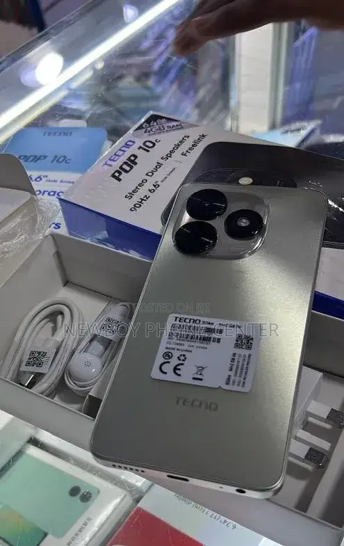 New Tecno Pop 10C 128 GB Silver