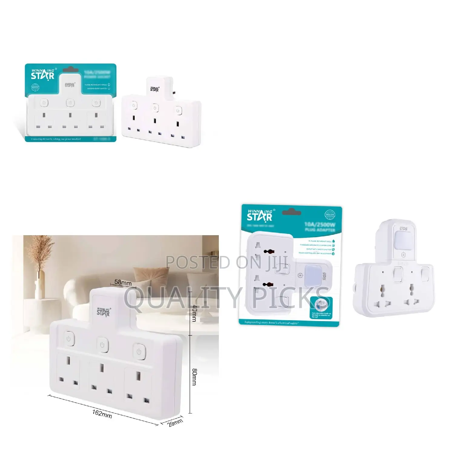 Winning Star Uk Plug Extension