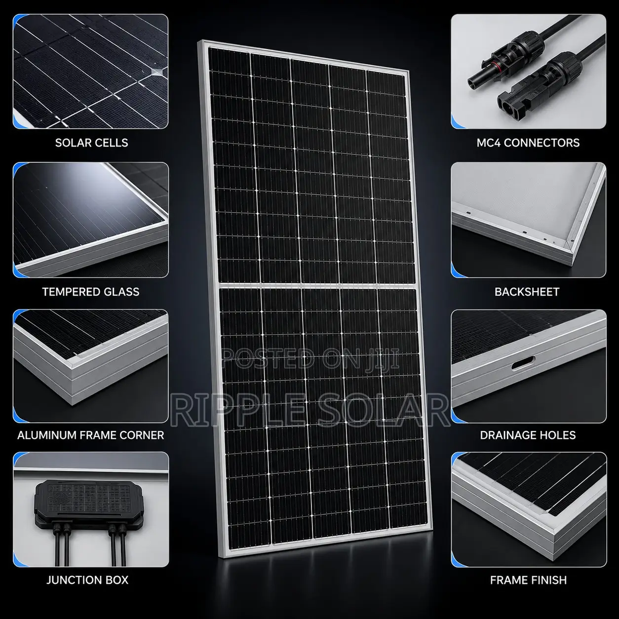 550W Solar Panel High Efficiency PV Module for Home Farm