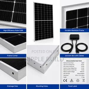 550W Monocrystalline Solar Panel – High Efficiency PV Module