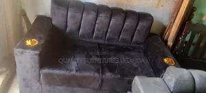 Vegus Black 2 Seater Sofa