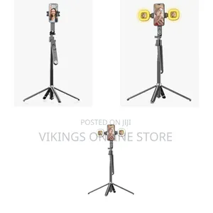Porodo Selfie Stick Pro X With 360o AI Tracking Tripod 135cm Extendabl