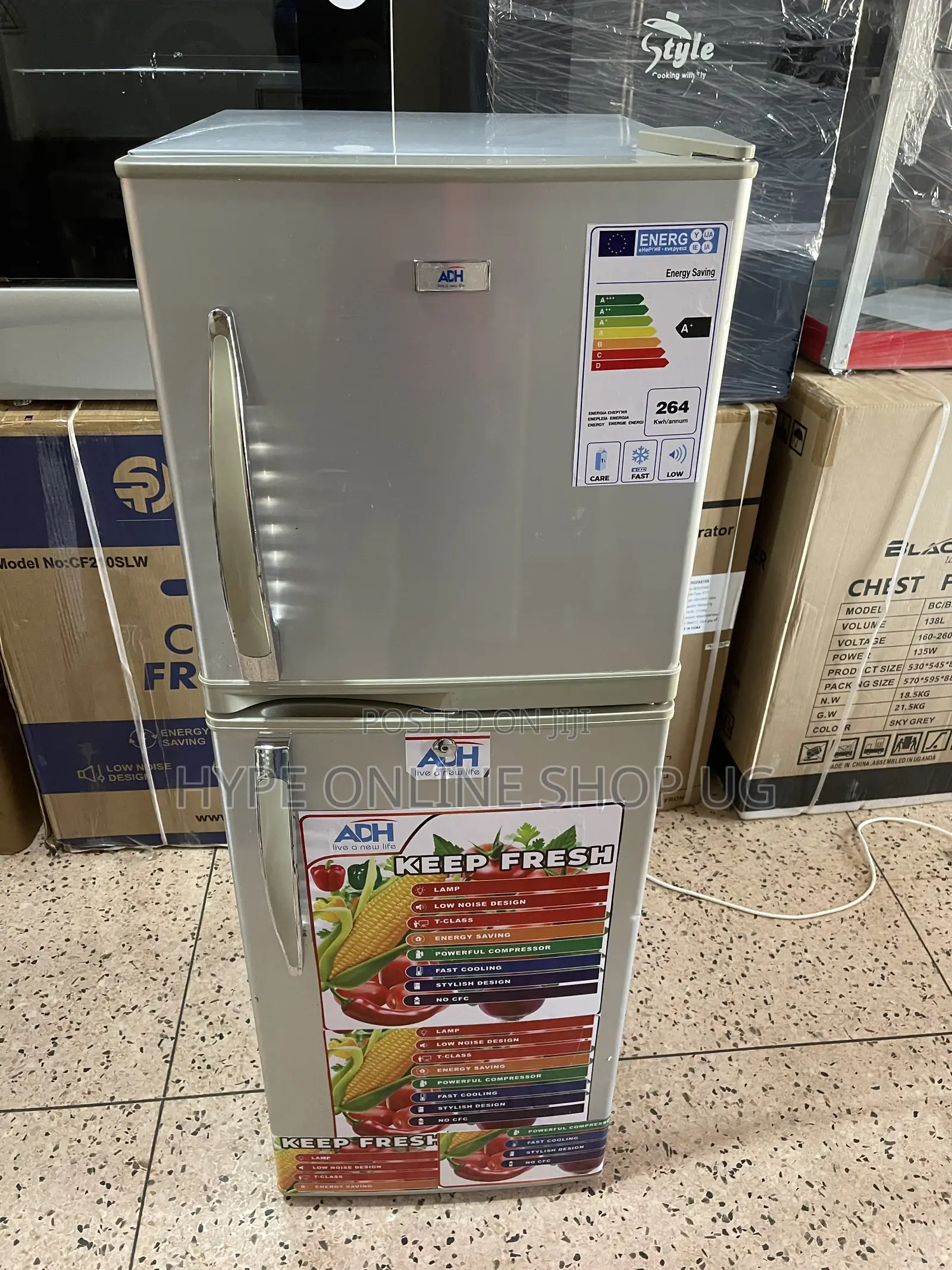 168L Fast Cooling Imported Used Adh Double Door Refrigerator