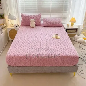 3pcs Plush Fleece Mattress Cover Set