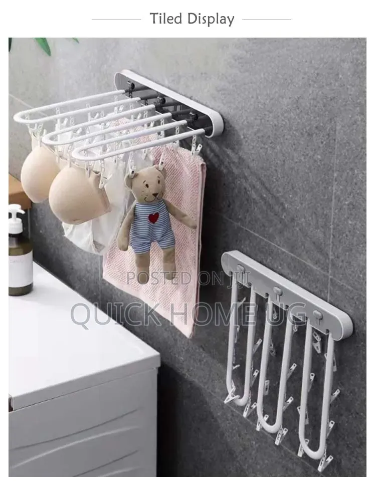 Clothes Drying Rack Wall Mounted Clothes Drying Rack With Clips