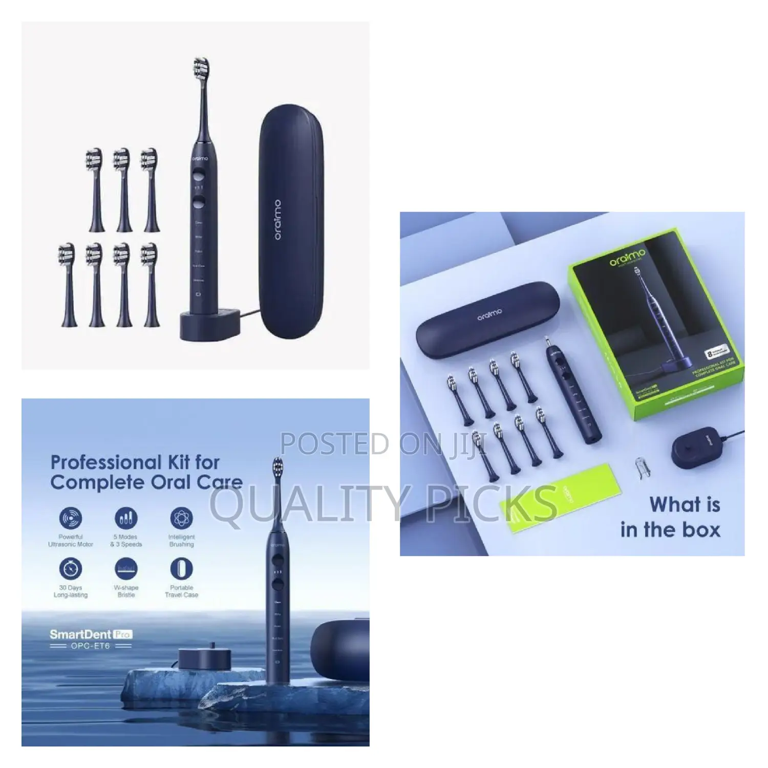 Oraimo Smartdent Pro Electric Toothbrush Kit - Multicolor