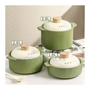 3 Piece Ceramic Casserole Dish With Lid