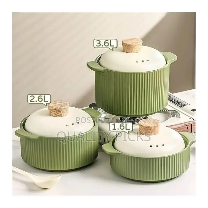 3 Piece Ceramic Casserole Dish With Lid