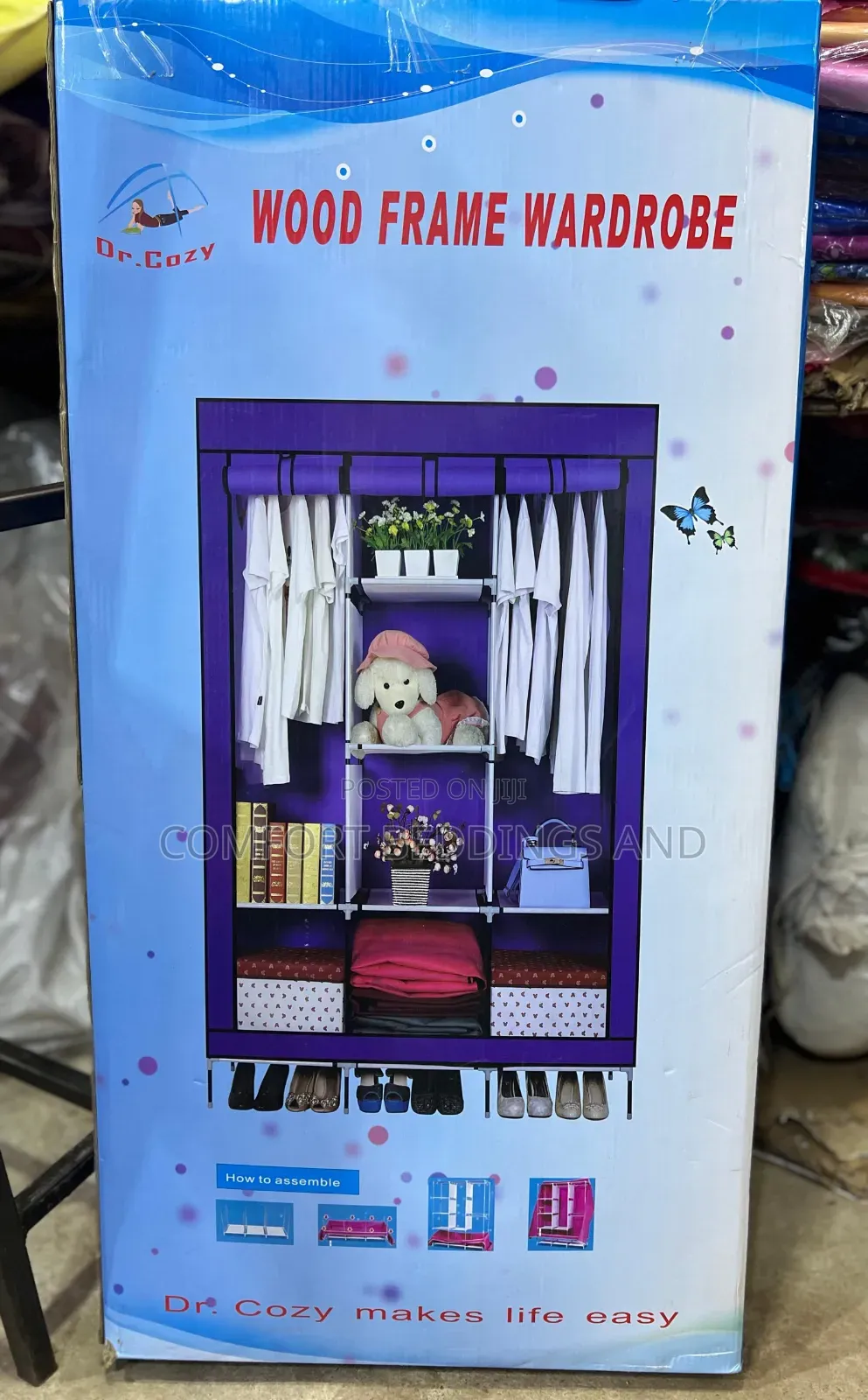 Three Column Wooden Closet