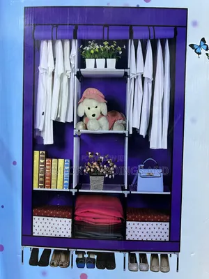 Three Column Wooden Frame Closet