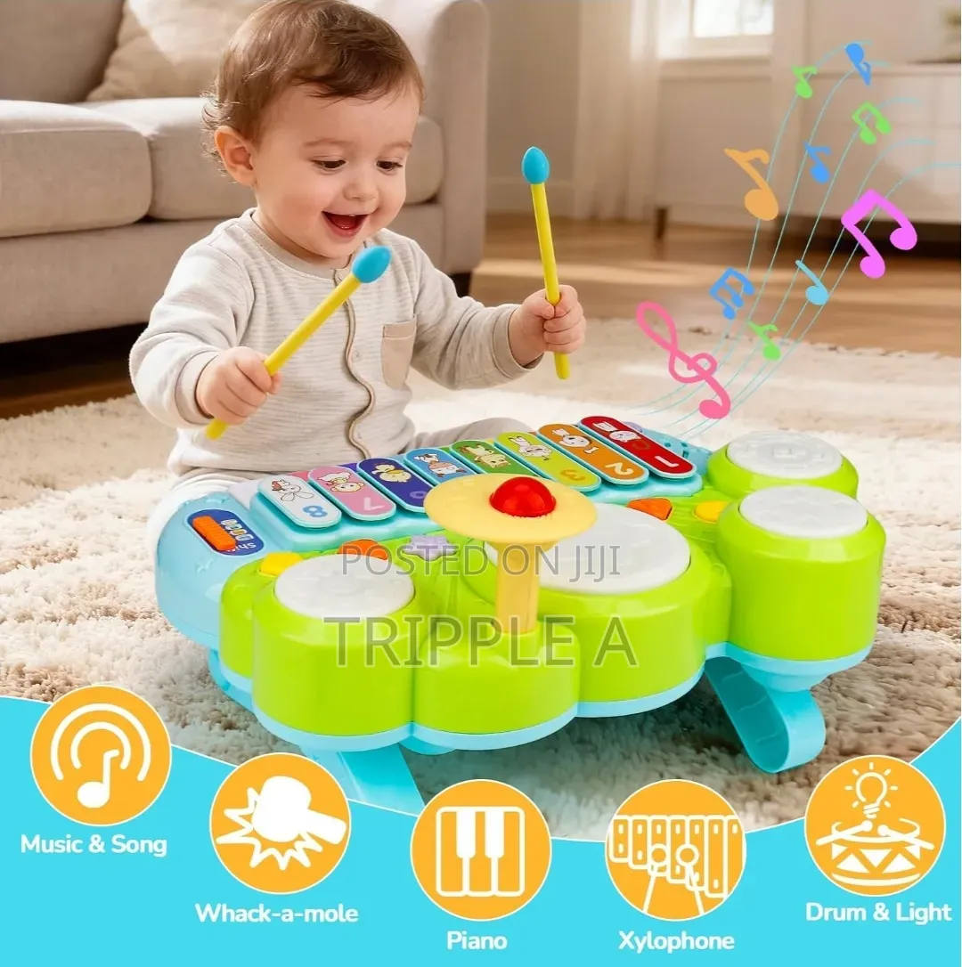 Electronic Xylophone With Game Drum
