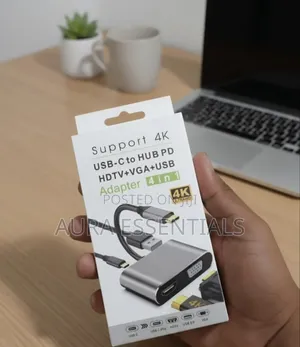 4-in-1 USB-C to Hdmi (Hdtv), Vga, USB 3.0