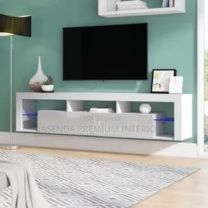 Modern TV Stand With LED Light | Low TV Table New Stock