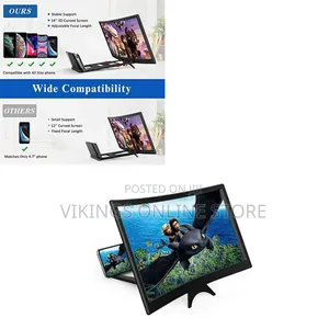 Curved Magnifier for Cell Phone -3d HD Magnifying Projector Screen