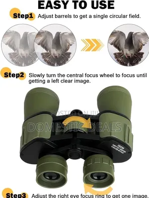 20x50 Binoculars Feature a Central Focus Wheel